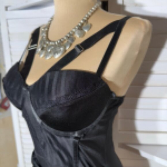 Spirit Halloween Corset Mesh Top Gothic Black Large - Picture 7 of 12